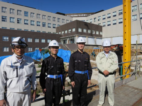 開新高等学校土木建築科より2名の生徒さんが現場実習に来られました！