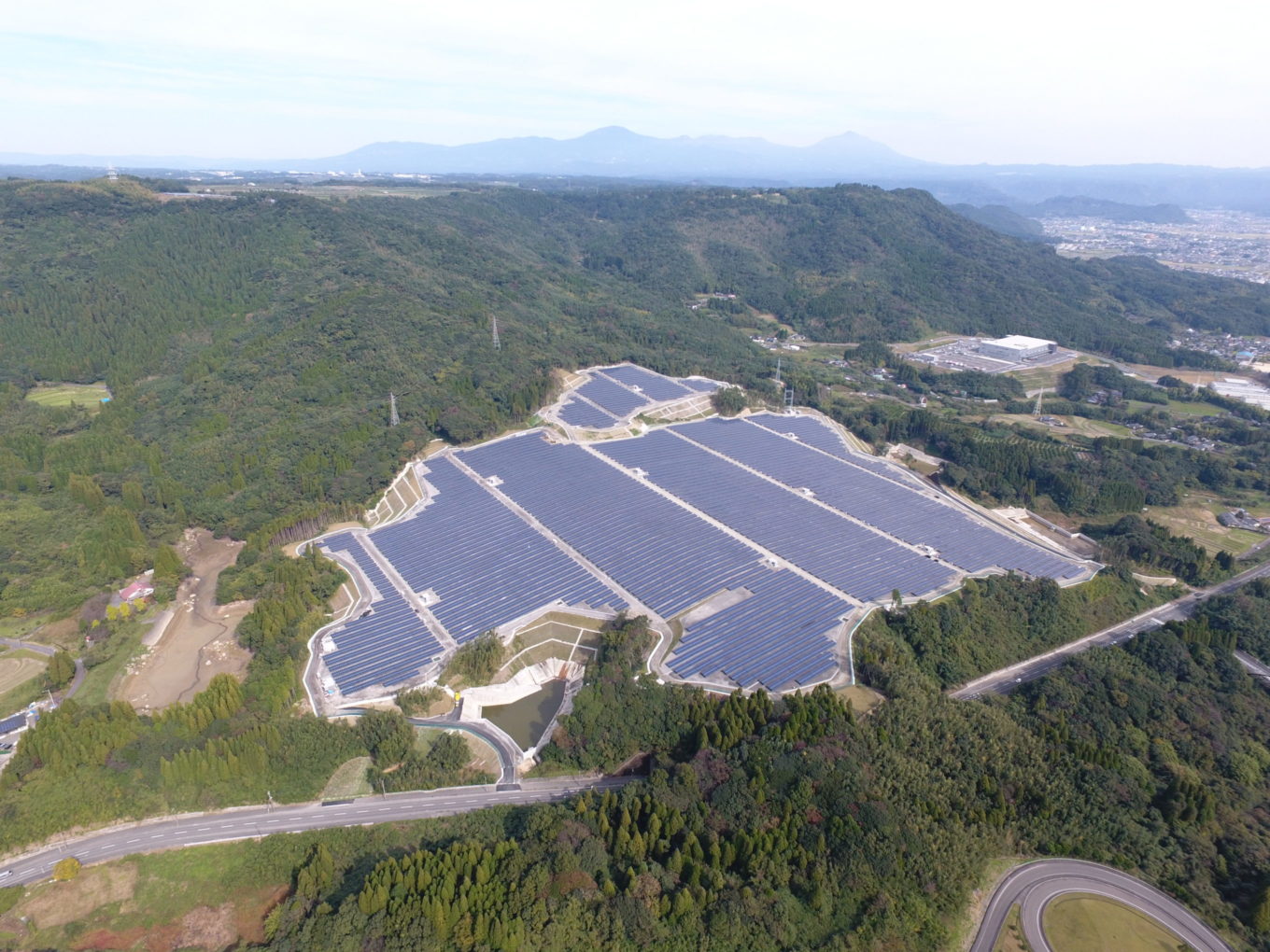 霧島隼人太陽光発電所造成イメージ