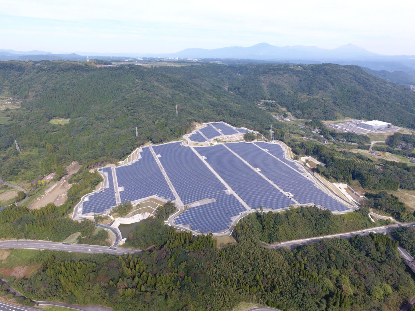 霧島隼人太陽光発電所造成イメージ