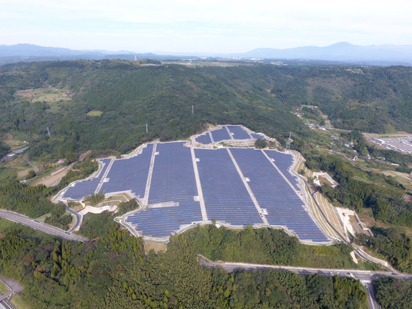 霧島隼人太陽光発電所造成イメージ