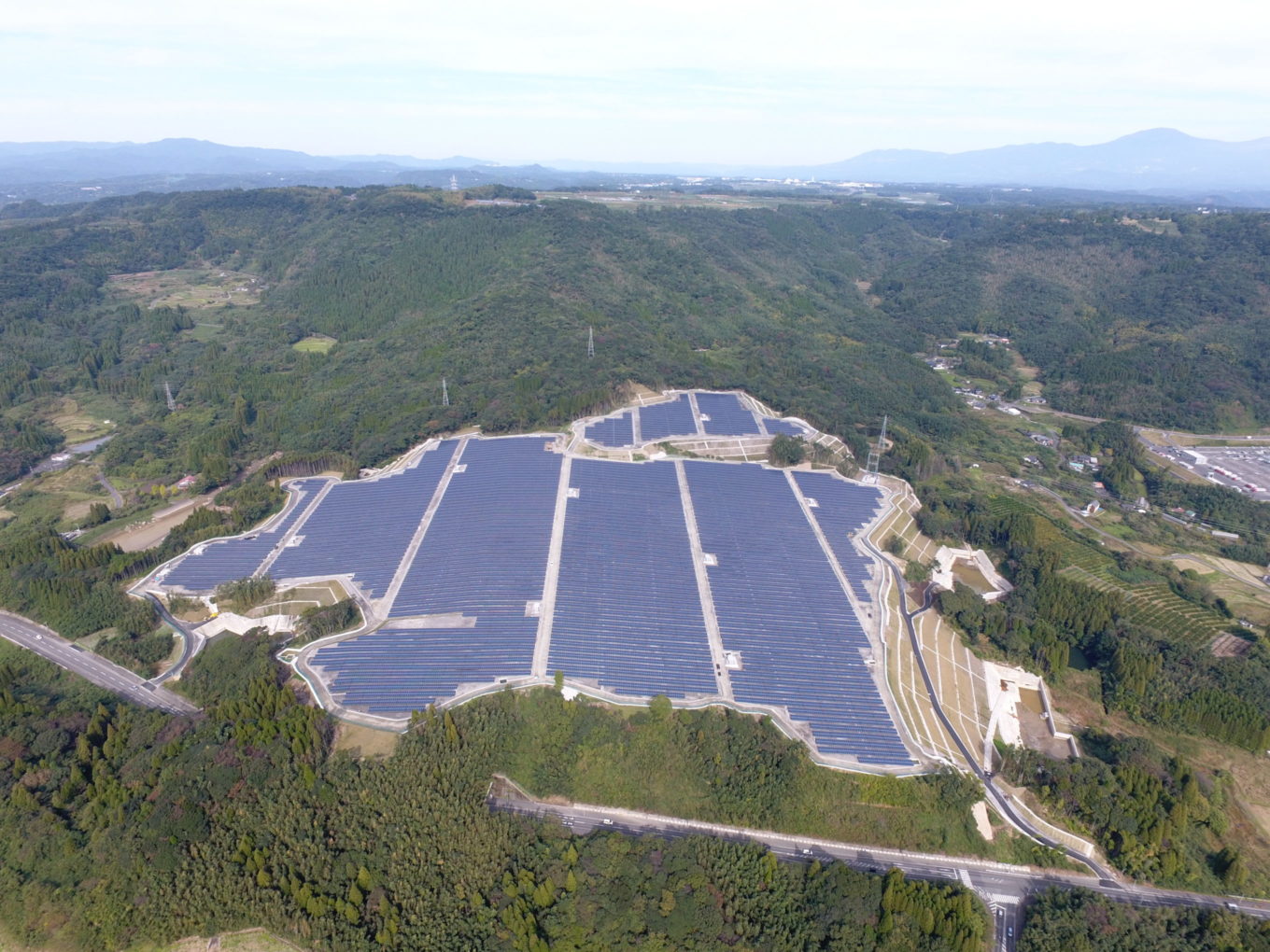 霧島隼人太陽光発電所造成イメージ