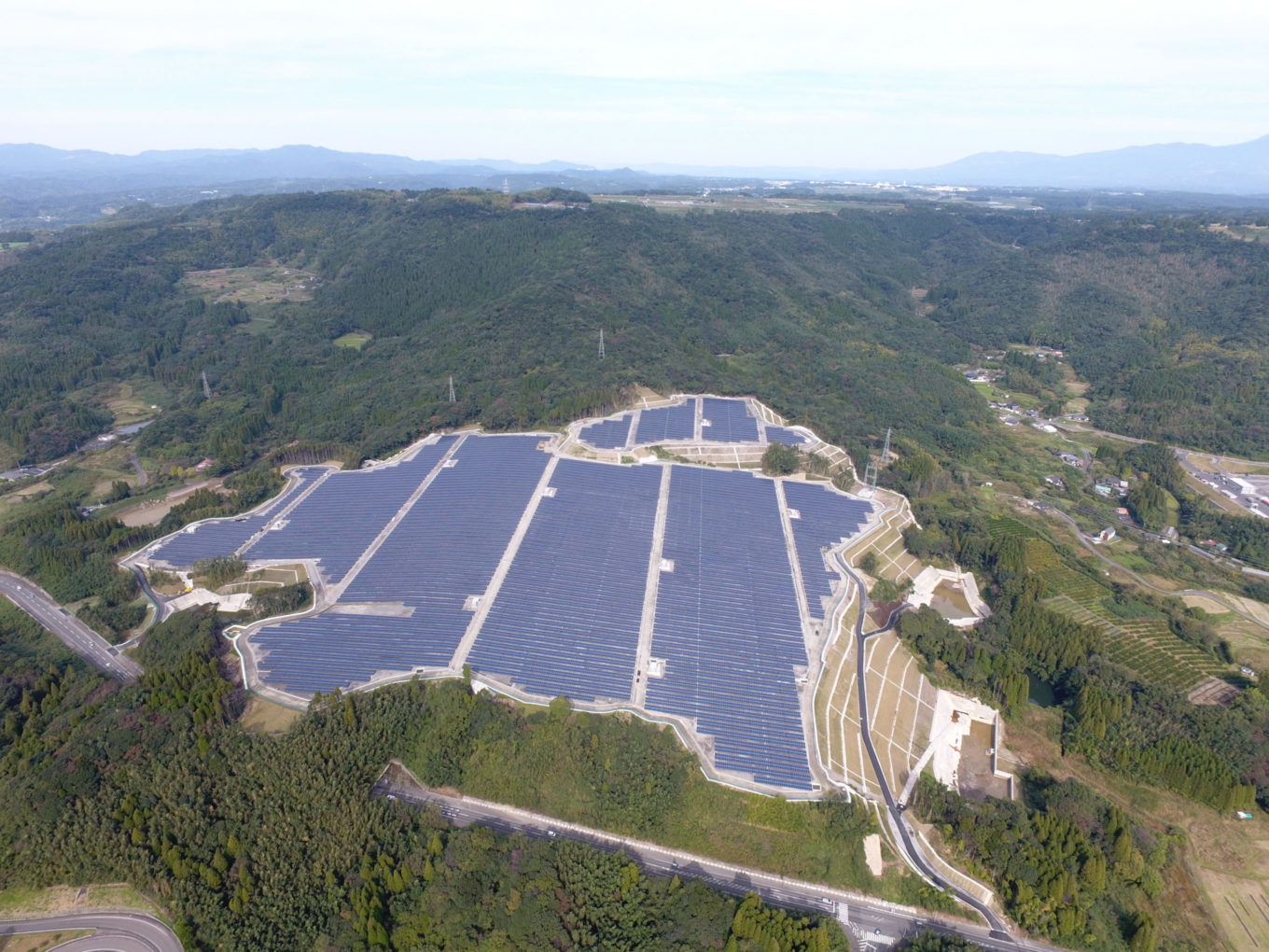 霧島隼人太陽光発電所造成イメージ