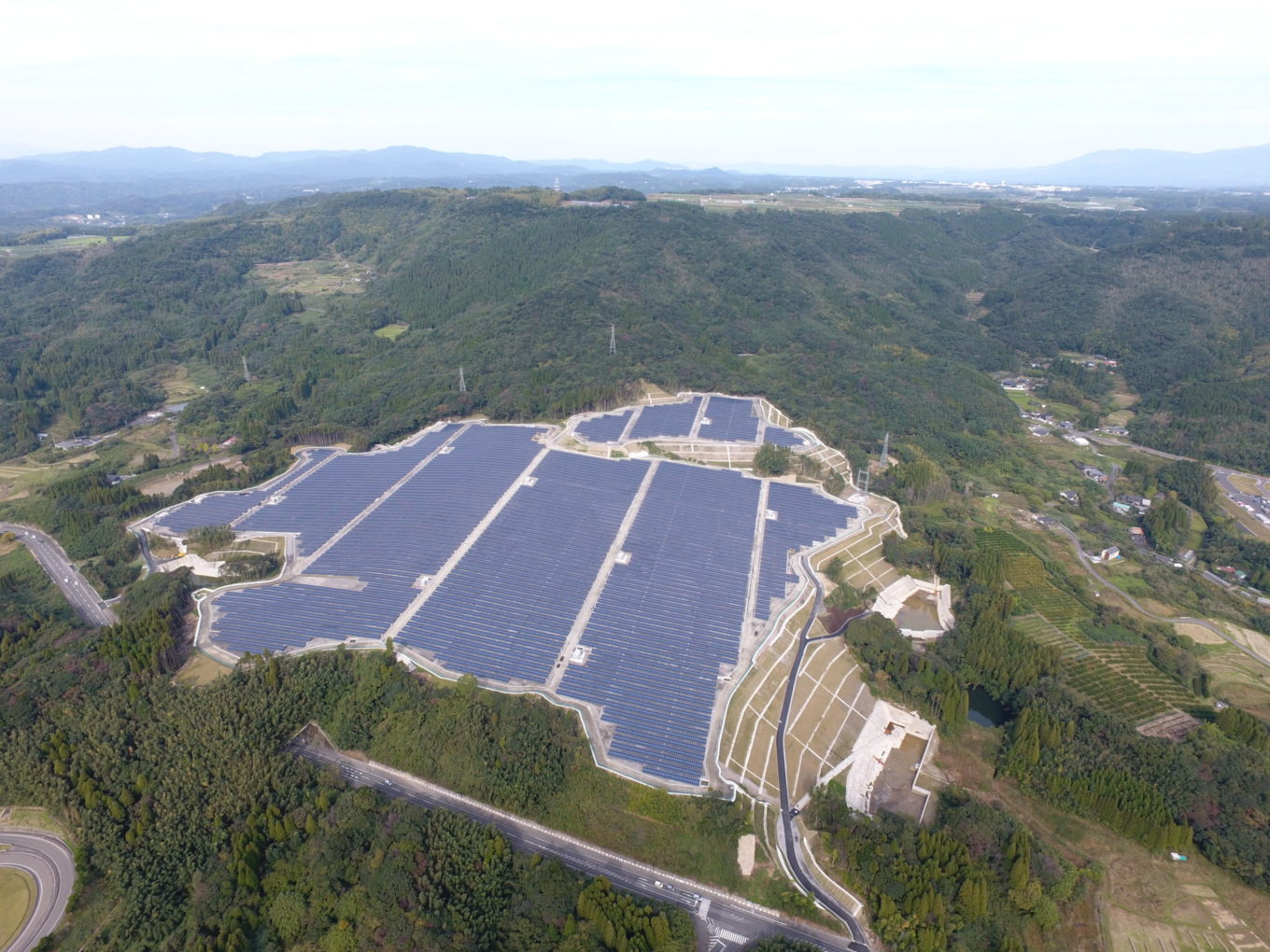 霧島隼人太陽光発電所造成イメージ