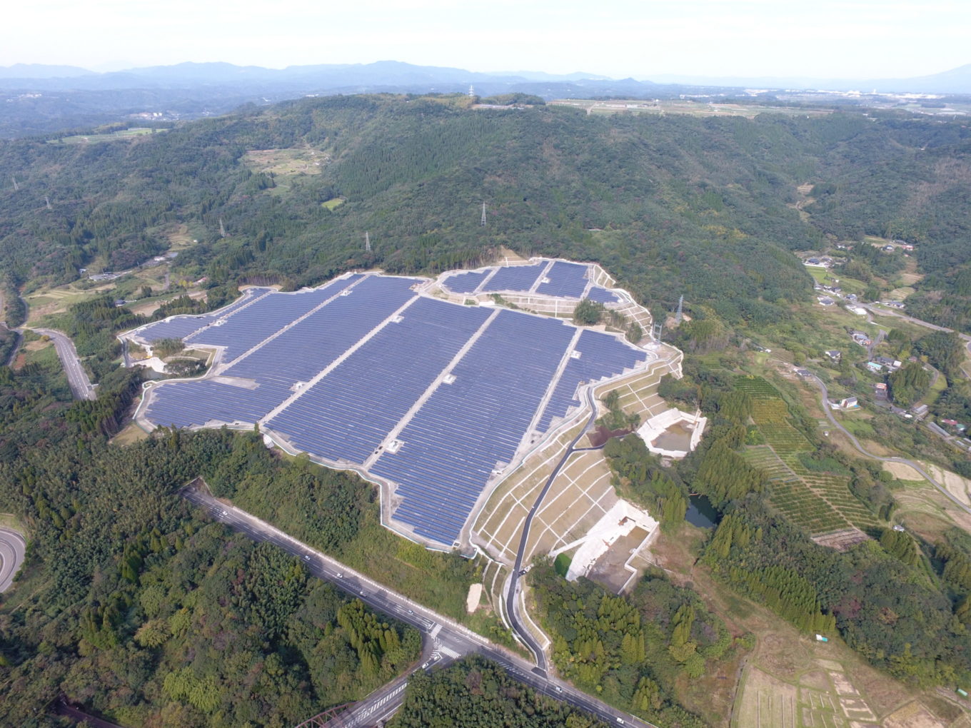 霧島隼人太陽光発電所造成イメージ