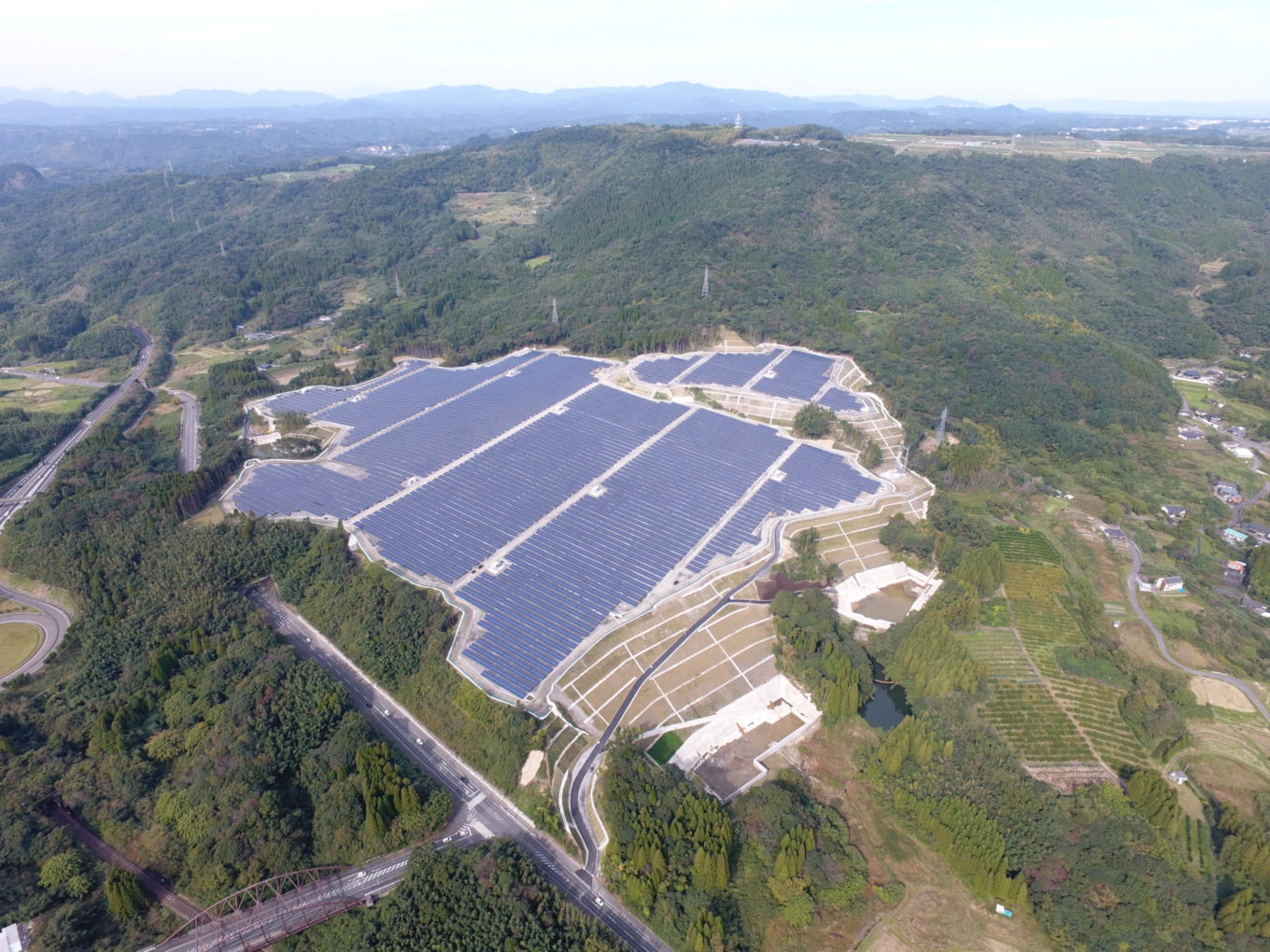 霧島隼人太陽光発電所造成イメージ