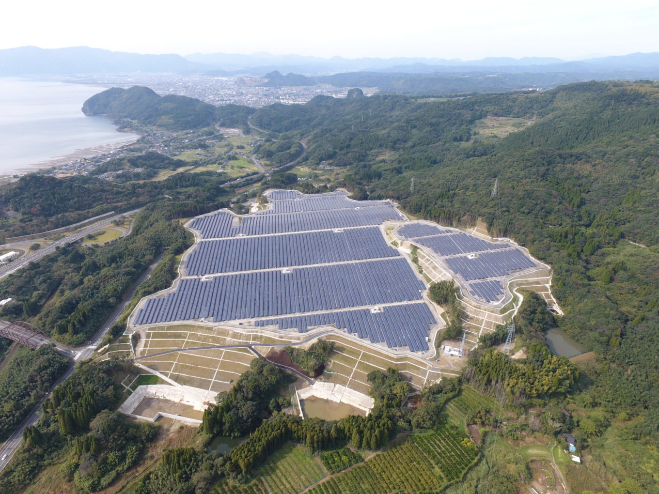 霧島隼人太陽光発電所造成イメージ