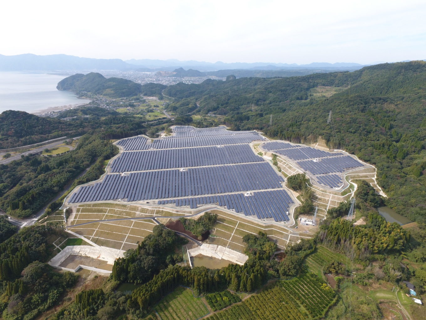 霧島隼人太陽光発電所造成イメージ