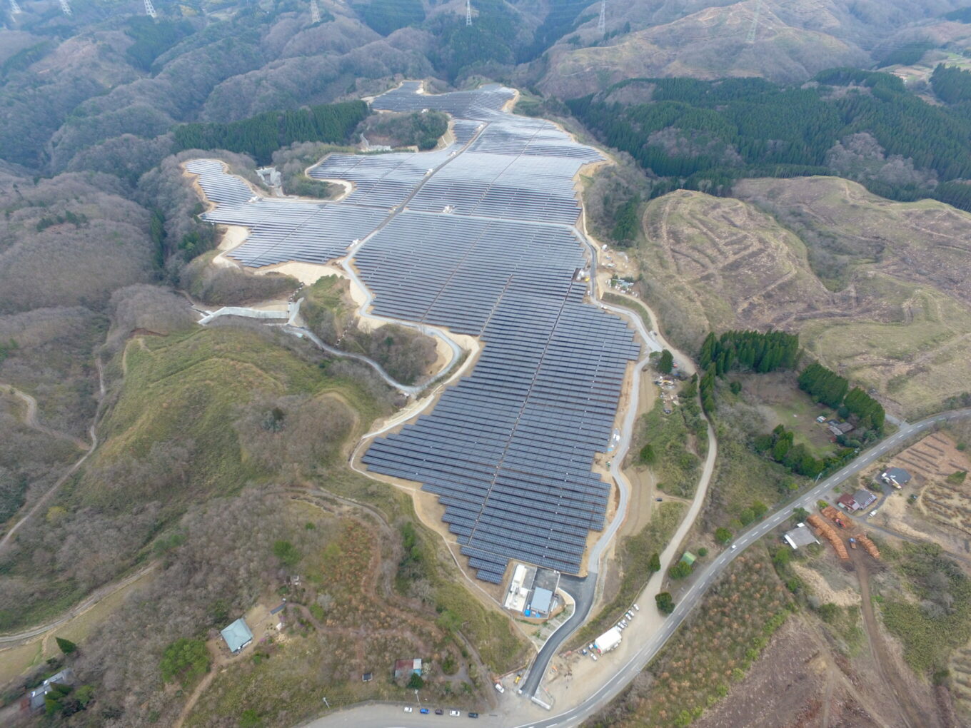 大分太陽光発電所造成イメージ