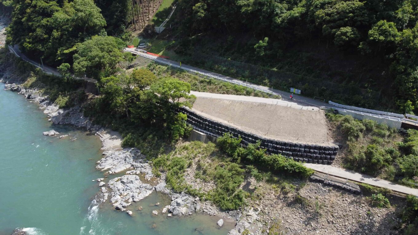 Ｒ５県道災害復旧　大坂間地区擁壁工（その1）外工事イメージ