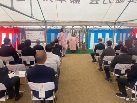 安全祈願祭が執り行われました！（JAかみましき大豆共同乾燥調製施設整備工事）